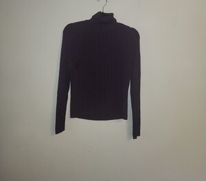 Women's Purple Turtleneck Silk Sweater